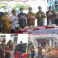 foto istimewa : Kejari Banggai Akbar.SH.MH, bersama Jajaran Unsur Forkopimda Laksanakan Pemusnahan Barang Bukti dengan cara di bakar dan di blender 