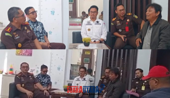 foto istimewa : Didampingi Para Kasi Kajari Banggai Akbar.SH.M.H Bersama Ketua PWI Abdul Saleh serta jajaran insan Pers.