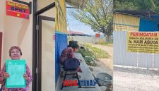 foto istimewa : Hj Dalima Hangan/ Chi Kim Saat usai buka laporan di Mapolres Banggai dan Lokasi yang di serobot.