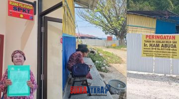 foto istimewa : Hj Dalima Hangan/ Chi Kim Saat usai buka laporan di Mapolres Banggai dan Lokasi yang di serobot.