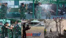 foto istimewa : Anggota kodim 1308/LB semangat ikuti Simulasi Atasi Kebakaran 