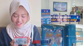 foto istimewa : Iin Muthia Nurdin Warga Nambo Bangga Punya SIM C ikut Aturan sebagai Pengguna Sepeda motor.