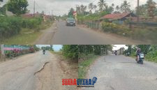 foto istimewa : Beginilah Kondisi jalan Di desa Pandanwangi dan Desa Dongin yang semakin Parah rawan kecelakaan serta penerangan jalannya.