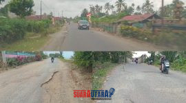 foto istimewa : Beginilah Kondisi jalan Di desa Pandanwangi dan Desa Dongin yang semakin Parah rawan kecelakaan serta penerangan jalannya.