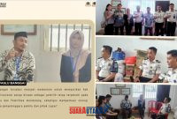 foto istimewa : Anggotan Komisioner Bawaslu Arkamulhak Dayanun, S.Pd., didampingi Nizlawati M.S. Kono, S.H., saat lakukan pembicaraan bersama jajaran lapas kls II Luwuk.