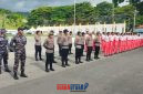foto istimewa : Tampak Anggota polresta banggai latihan Bersama TNI dan Pasukan Paskibraka