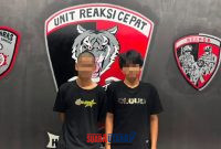 foto istimewa : Kedua Pelaku pemukulan Anak Latihan Gerak Jalan di Tangkap Tim Resmob Polresta banggai