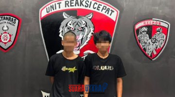 foto istimewa : Kedua Pelaku pemukulan Anak Latihan Gerak Jalan di Tangkap Tim Resmob Polresta banggai
