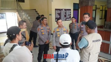 foto istimewa : Kapolresta Banggai Kombes Pol Hendri Yulianto.S.I.K.M.H Saat wawancara bersama awak media di dampingi Wakapolresta, Kabag OPS,Kasat Shabara,Kasat Lantas
