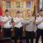 foto istimewa : Kapolresta banggai Kombes Pol Hendri Yulanto.S.I.K.M.H, Didampingi Kasat Binmas AKP Dicky, Kasat Intelkam AKP Usman.SH Terima Kalapas KLS II Luwuk diruang kerjanya 