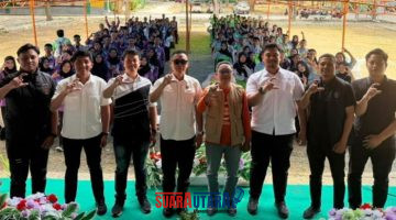 foto istimewa : Saat Anggota polresta banggai usai berikan  pengarahan pada mahasiswa amiknurmal