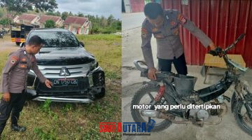 foto istimewa : Barbuk motor pertemanan tanpa plat nomor dan mobil pajero