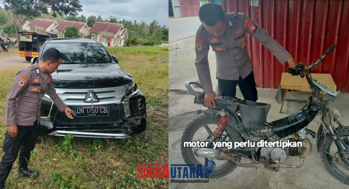 foto istimewa : Barbuk motor pertemanan tanpa plat nomor dan mobil pajero 