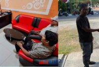 foto istimewa : Tampak pelaku pencurian dan pemilik motor di hadapan anggota polsek saat gelar RJ