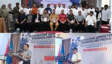 foto istimewa : Saat Kasi Humas Polresta Banggai AKP Saiman perwakilan Kapolresta menerima Buku dari Sekertaris PWI Sulteng 