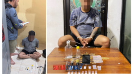 foto istimewa : Tampak Pelaku pengedar Narkoba RP alias OM 27 tahun