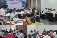 foto istimewa 18 peserta sedang melaksanakan tugas dari masing masing jenjang Muda, Madya dan Utama dengan di awasi Para penguji