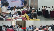 foto istimewa 18 peserta sedang melaksanakan tugas dari masing masing jenjang Muda, Madya dan Utama dengan di awasi Para penguji