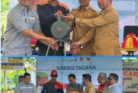 foto istimewa: Tampak Kaban BPBD Banggai H.Moh Rifai Mahiwa.SE.M.Si.Bersama Perwakilan DSLG dan Kades Uso