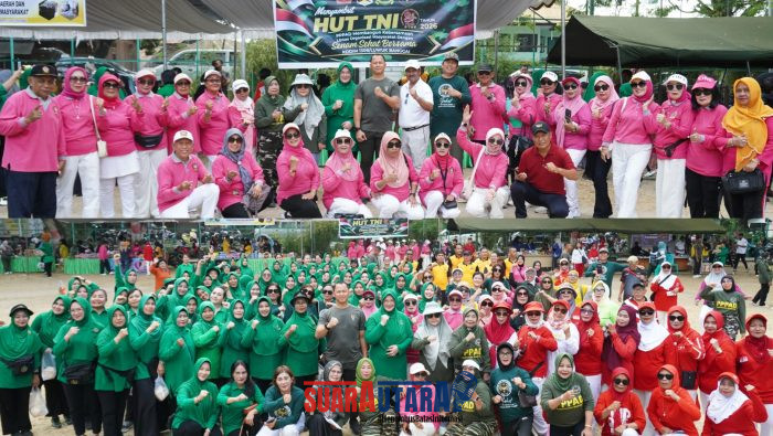 foto istimewa : Dandim 1308/LB Letkol Inf Cepi saat ikuti Senam Sehat Bersama Jajaran Forkopimda