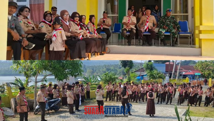 foto istimewa : Saat Babinsa Lamala ikut berikan dukungan pada anak-anak Pramuka berangkat ke tempat keping