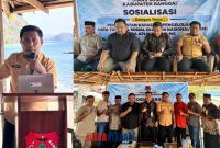 foto istimewa : Kadinsos banggai Haryadi Bola saat berikan arahan di hadapan para peresta