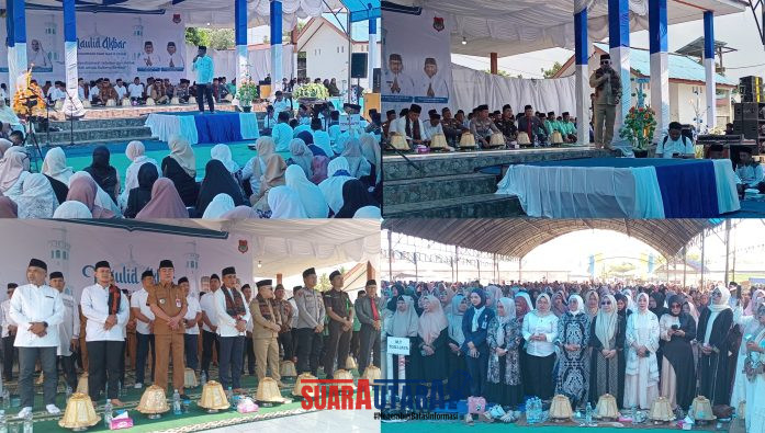foto istimewa : Saat Gubernur Sulteng Dan Bupati Banggai berikan Tauziahnya di dampingi para unsur Forkopimda sulteng dan Banggai Serta para anggota DPR Provinsi sulteng bersama DPRD Banggai