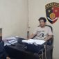 foto istimewa : anggota polsek pagimana saat lakukan pemeriksaan pada tersangka 