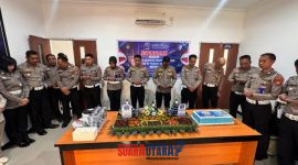 foto istimewa : Nampak para Kanit dan jajaran satlantasnpolresta banggai rasakan ulantahun lantas