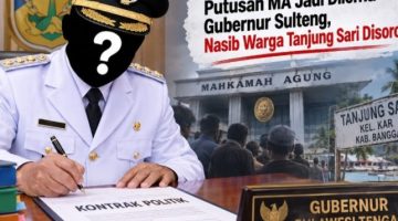 foto istimewa : Gubernur sulteng Lakukan penandatanganan tangan kontrak politik bersama warga tanjung saat kampanye politiknya