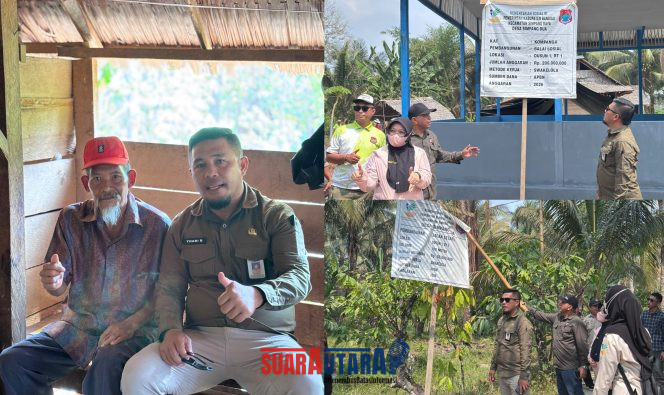 foto istimewa : Tampak Kadinsos Banggai Haryadi Bola Dengan plt camat Simpang Raya cek langsung bangunan dan Sumur guna akan dipergunakan oleh warga masyarakat