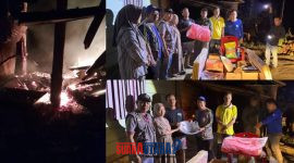 foto istimewa : Tim Dinsos Serahkan bantuan pada warga terkena musibah