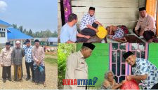 foto istimewa : Kadinsos Hariadi Bola.SH, Bersama jajarannya salurkan bantuan sembako pada warga