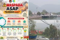 foto istimewa : Tampak Brosur peringatan Dari Pemda banggai dan BPBD, Dinkes serta begini kondisi Udara kota luwuk 