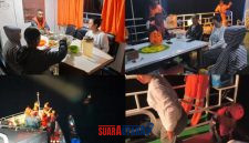 foto istimewa  : Tim SAR Berhasil Evakuasi Tiga Korban korban pemancing di dekat Pulau tikus dalam keadaan selamat.