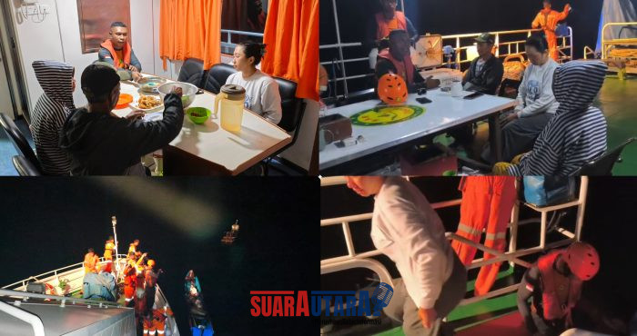 foto istimewa : Tim SAR Berhasil Evakuasi Tiga Korban korban pemancing di dekat Pulau tikus dalam keadaan selamat.