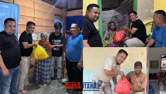 foto istimewa : Kadinsos Lansung Serahkan Bantua  Sembako pada Lansia dan warga Distabilitas di dampingi kabid 