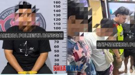 foto istimewa : Tampak Tersangka Penguna dan Pengedar di lakukan Pemeriksaan oleh Anggota polresta banggai