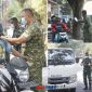 foto istimewa  : Dandim 1308/LB Letkol Inf Cepi  turun langsung Bagikan Masker pada Masyarakat yang melintas di depan Kodim