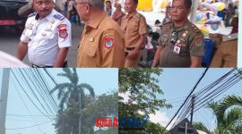 foto istimewa  : Wabup Drs H.Furqanuddin.MM saat Instrusikan Kadishub dan Kasat Pol PP lakukan pemanggilan Proveder atau Instansi terkait.