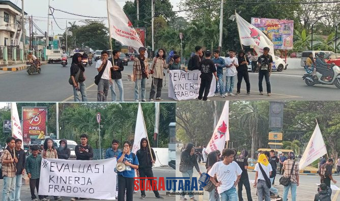 foto istimewa  : Gelar Aksi SMI tuntutan atasi kabut asap dan kinerja Presiden Prabowo
