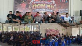 foto istimewa : Kapolresta Banggai Kombes Pol Hendri Yulianti.S.I.K.M.H, bersama Dandim 1308/LB Letko Inf Cepi Kartiwa.S.Pd dan Kadispora Drs Yori Ntoi 