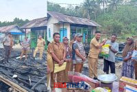foto istimewa : Saat Kadinsos Hariadi Bola.SH melihat langsung dan Serahkan Bantuan dari Bupati banggai bersama Tim