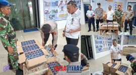foto istimewa  : Waspel Deni Bersama Tim Gabungan saat periksa barang Seludupan minuman Cap Tikus antar Provinsi 