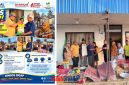 foto Istimewa  : Hariadi Bola.SH Bersama Tim Serahkan Bantuan Korban Kebakaran kepada Warga