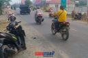 foto istimewa : Tampak BB kendaraan Yang tabrakan depan PLN Toili 