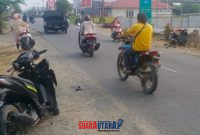 foto istimewa : Tampak BB kendaraan Yang tabrakan depan PLN Toili