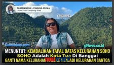 foto istimewa : Pemuda ASOKA ( Anak Soho Kampung Atas ) Thamin Nasir yang lahir dan besar di Kampung asam